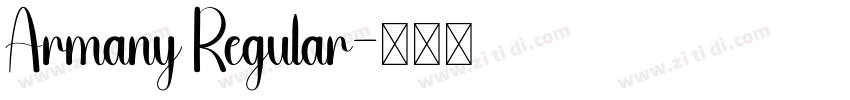 Armany Regular字体转换